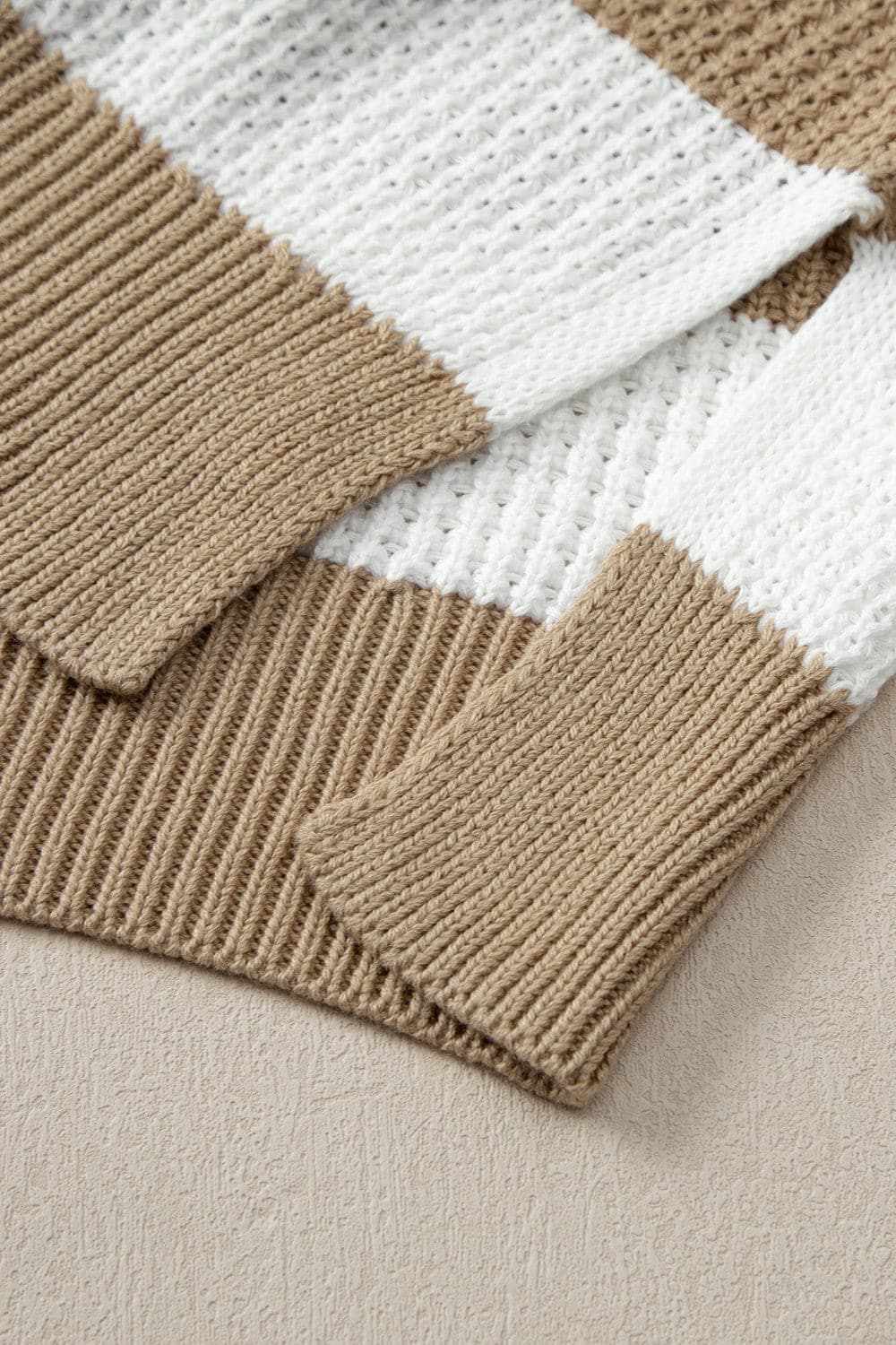 Chic color block knitted sweater - Love Salve